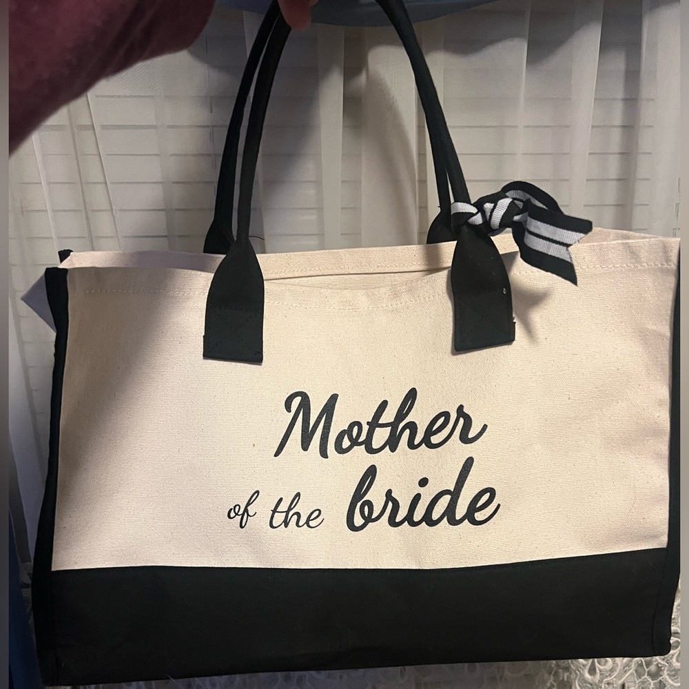 Mother of the bride tote bag, traveled for my daughters destination wedding.